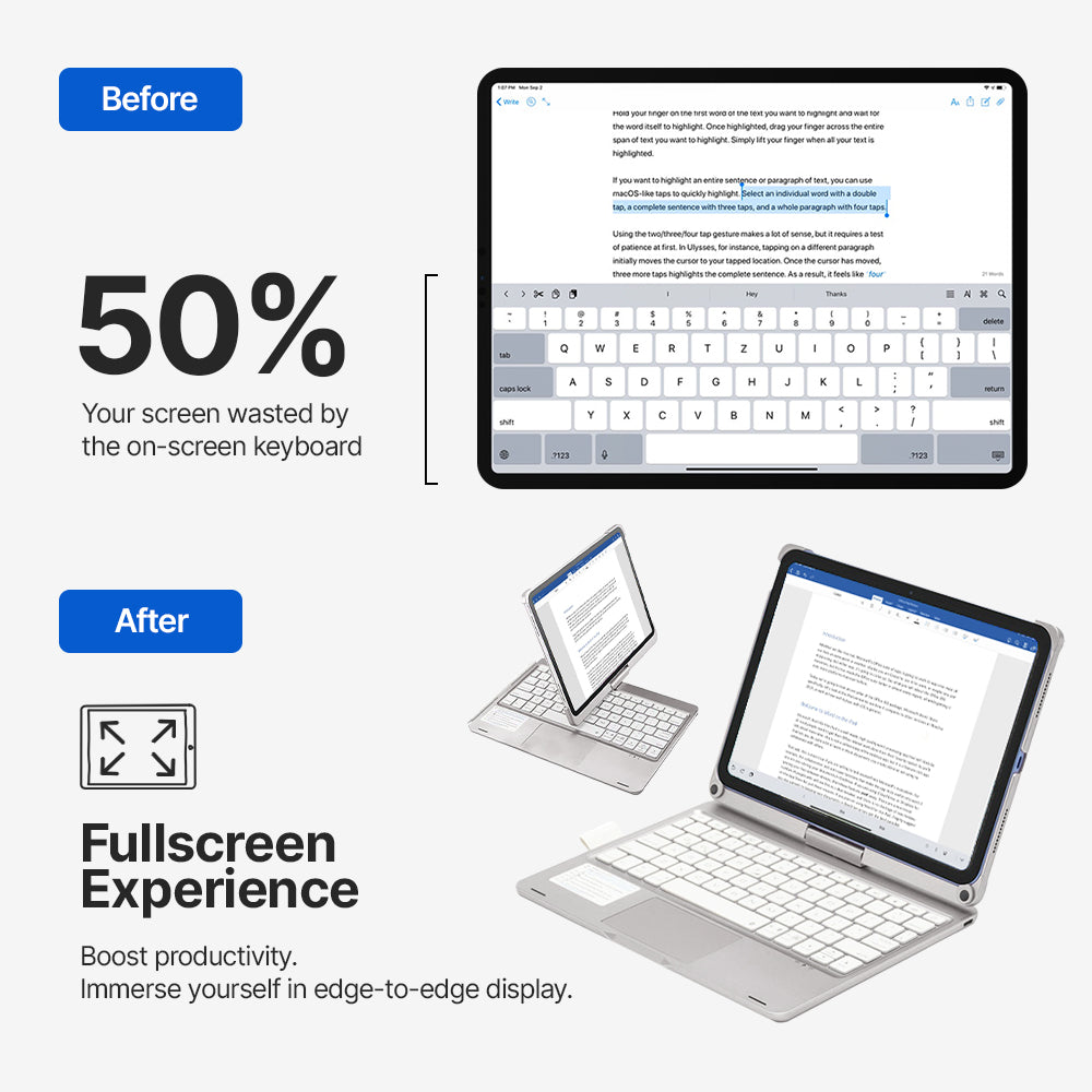 Ultra Pro Wireless Keyboard Case For IPad