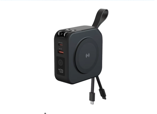 ChargeBank 5-in-1 Wall Charger with Wireless Charging Pad and PowerBank